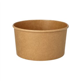Saladebakken Karton rond 1000ml Ø 15cm x 7,5cm Bruin
