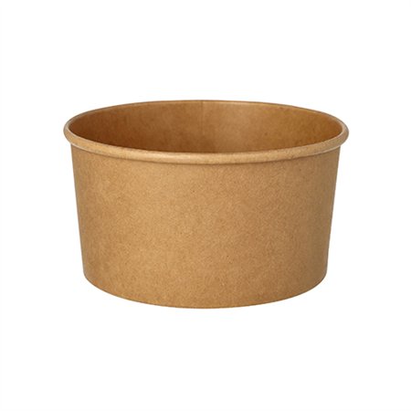Saladebakken Karton rond 1000ml Ø 15cm x 7,5cm Bruin