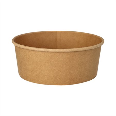 Saladebakken Karton rond 1300ml Ø 18,4cm x 7cm Bruin - Horecavoordeel.com