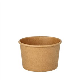 Soepbekers Karton rond 230ml Ø 9,8cm x 6cm Bruin - Horecavoordeel.com