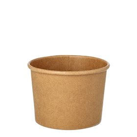 Soepbekers Karton rond 350ml Ø 9,8cm x 7cm Bruin - Horecavoordeel.com