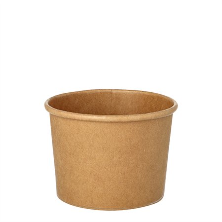 Soepbekers Karton rond 350ml Ø 9,8cm x 7cm Bruin - Horecavoordeel.com
