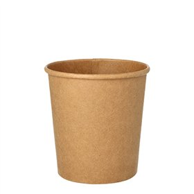 Soepbekers Karton rond 470ml Ø 9,8cm x 10cm Bruin