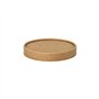 Deksel voor soepbeker Karton rond Ø 9,8cm x 1,6cm Bruin