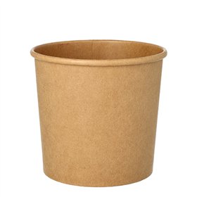 Soepbekers Karton rond 760ml Ø 11,5cm x 11cm Bruin - Horecavoordeel.com
