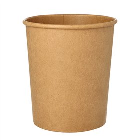 Soepbekers Karton rond 940ml Ø 11,5cm x 13cm Bruin