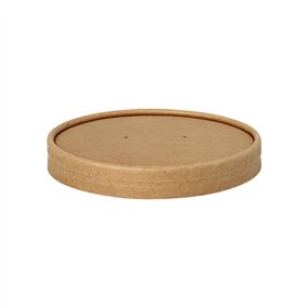 Deksel voor soepbeker Karton rond Ø 11,5cm x 1,6cm Bruin - Horecavoordeel.com