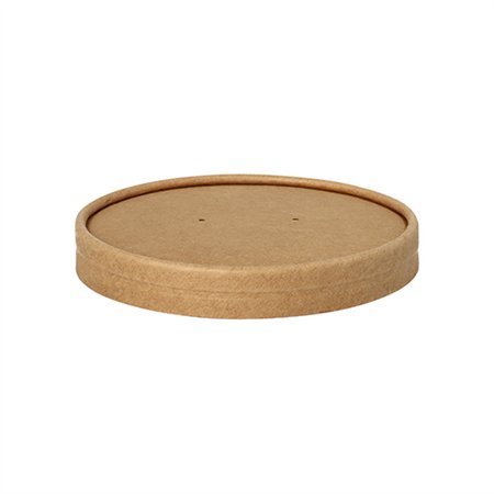 Deksel voor soepbeker Karton rond Ø 11,5cm x 1,6cm Bruin - Horecavoordeel.com