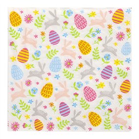 Servetten 3-laags 1/4 vouw 33cm x 33cm Happy Easter