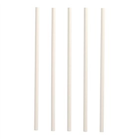 Milkshake rietjes Papier Pure Ø 8mm x 25cm Wit - Horecavoordeel.com