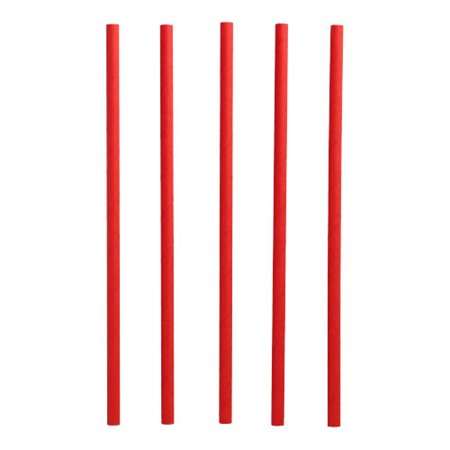 Milkshake rietjes Papier Ø 8mm x 25cm Rood - Horecavoordeel.com