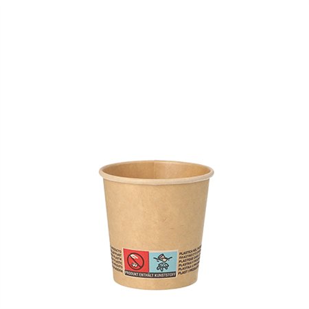 Koffiebekers 100ml Karton Ø 6 x 6cm Bruin