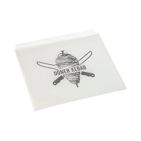 Kebab zakjes 16cm x 16cm Wit - Horecavoordeel.com