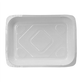Menubakken topseal Karton rechthoekig 1200ml 4,2cm x 18,9cm x 24,8cm Wit