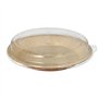 Borden palmblad rond 500ml Ø 23cm x 5,3cm met RPET deksels