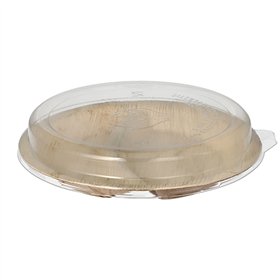 Borden palmblad 2-vaks 300ml Ø 23cm x 5,3cm met RPET deksels