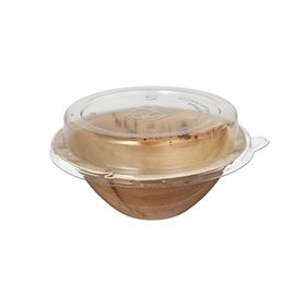 Schalen Palmblad rond 300ml Ø 15cm x 8,3cm met RPET deksels