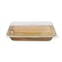 Schalen Palmblad rechthoekig 200ml 4,8cm x 12cm x 18cm met RPET deksels - Horecavoordeel.com