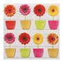 Servetten 3-laags 1/4 vouw 33cm x 33cm Glowing Gerberas - Horecavoordeel.com