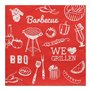 Servetten 3-laags 1/4 vouw 33cm x 33cm BBQ Love