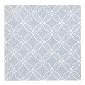 Servetten ROYAL Collection 1/4 vouw 40cm x 40cm arctisch Blauw Circle Flowers - Horecavoordeel.com