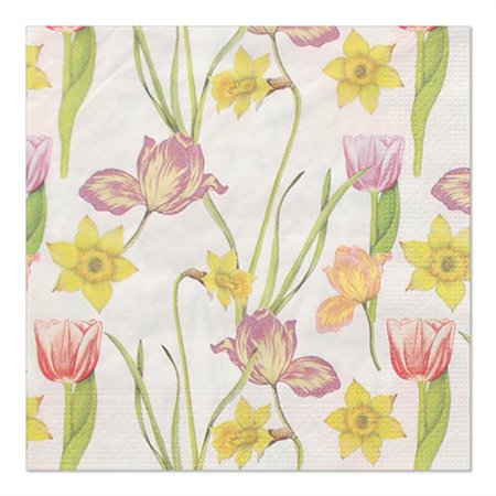 Servetten 3-laags 1/4 vouw 33cm x 33cm Varblommor