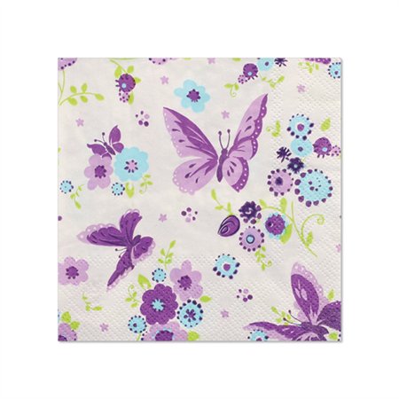 Servetten 3-laags 1/4 vouw 25cm x 25cm Beautiful Butterfly