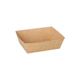 Snackbakje Karton Pure 3,5cm x 7cm x 9cm Bruin