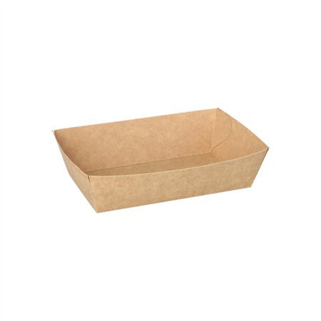 Snackbakje Karton Pure 3,5cm x 7cm x 12cm Bruin