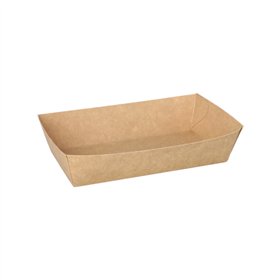 Snackbakje Karton Pure 3,5cm x 8,5cm x 15,5cm Bruin