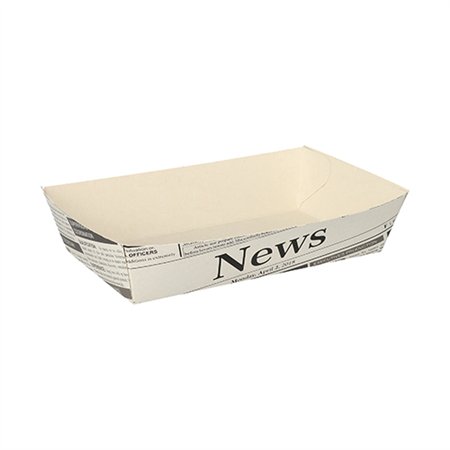 Patatbakje Karton van verse houtvezels 3,8cm x 8,5cm x 15,5cm Wit Newsprint