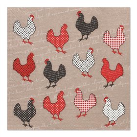 Servetten 3-laags 1/4 vouw 33cm x 33cm Cocotte - Horecavoordeel.com