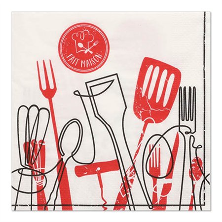 Servetten 3-laags 1/4 vouw 33cm x 33cm Ma Cuisine