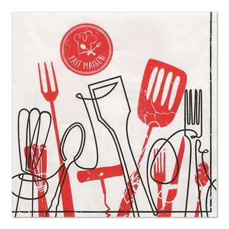 Servetten 3-laags 1/4 vouw 33cm x 33cm Ma Cuisine - Horecavoordeel.com