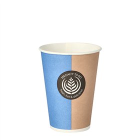 Koffiebekers 180ml Karton Ø 7,01 x 9,2cm Blauw To Go