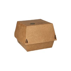 Hamburgerboxen klein Karton 9 x 9 x 7,8cm Bruin 100% FAIR