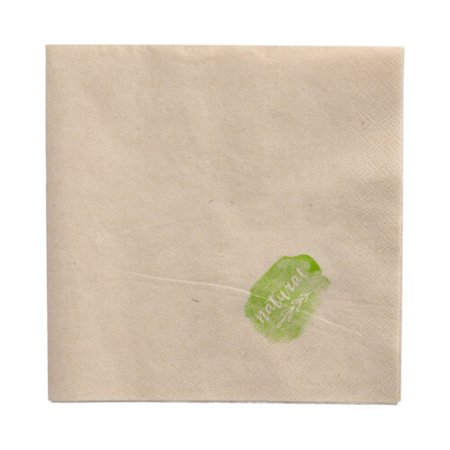 Servetten 2-laags 1/4 vouw 33cm x 33cm Natuur ongebleekt - Horecavoordeel.com