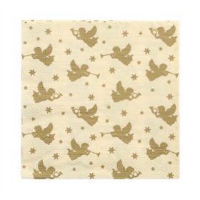 Servetten 3-laags 1/4 vouw 33cm x 33cm Angelots - Horecavoordeel.com
