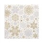 Servetten 3-laags 1/4 vouw 33cm x 33cm Zilver/goud Flocons - Horecavoordeel.com