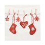 Servetten 3-laags 1/4 vouw 33cm x 33cm Chaussettes