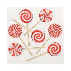 Servetten 3-laags 1/4 vouw 33cm x 33cm Sweets