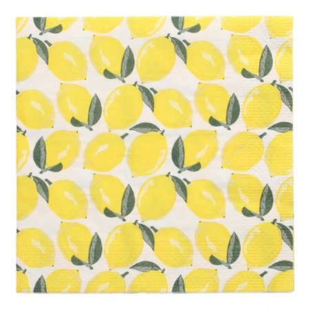 Servetten 3-laags 1/4 vouw 33cm x 33cm Citrus