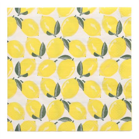 Servetten 3-laags 1/4 vouw 33cm x 33cm Citrus - Horecavoordeel.com
