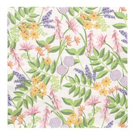 Servetten 3-laags 1/4 vouw 33cm x 33cm Bloemenweide - Horecavoordeel.com