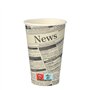 Drinkbekers Karton To Go 0,3 l Ø 8cm x 11,7cm Wit Newsprint