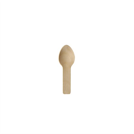 Fingerfood Amuse - Lepels hout Pure 7,6cm Natuur - Horecavoordeel.com