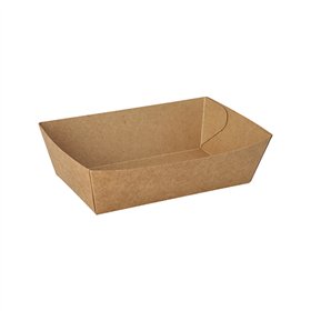 Snackbakje Karton Pure 4,3cm x 13cm x 7,8cm Bruin - Horecavoordeel.com