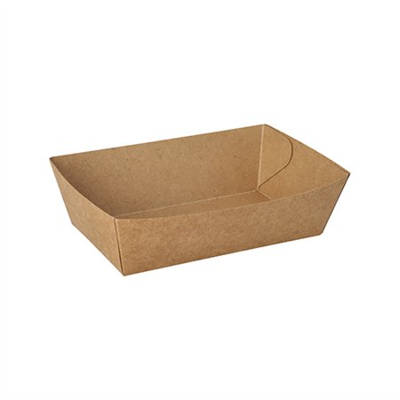 Snackbakje Karton Pure 4,3cm x 13cm x 7,8cm Bruin