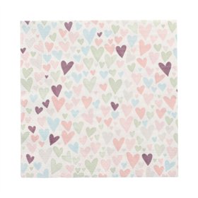 Servetten 3-laags 1/4 vouw 33cm x 33cm A lot of Hearts - Horecavoordeel.com