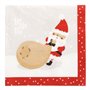 Servetten 3-laags 1/4 vouw 40cm x 40cm Kerstelfjes